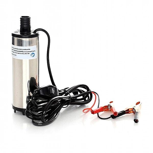 Pompa, Pompka Do Spuszczania Paliwa Ropy Oleju 12V 1,5A + Adapter 230V