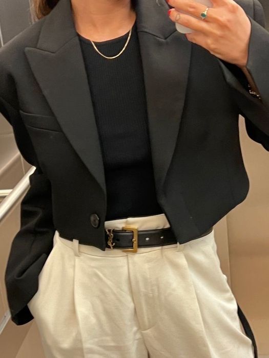 Укорочений оверсайз піджак