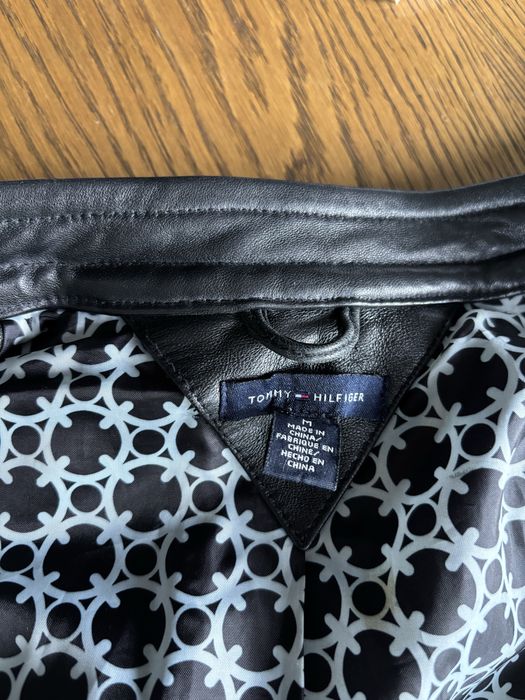 Kurtka ze skóry Tommy Hilfiger