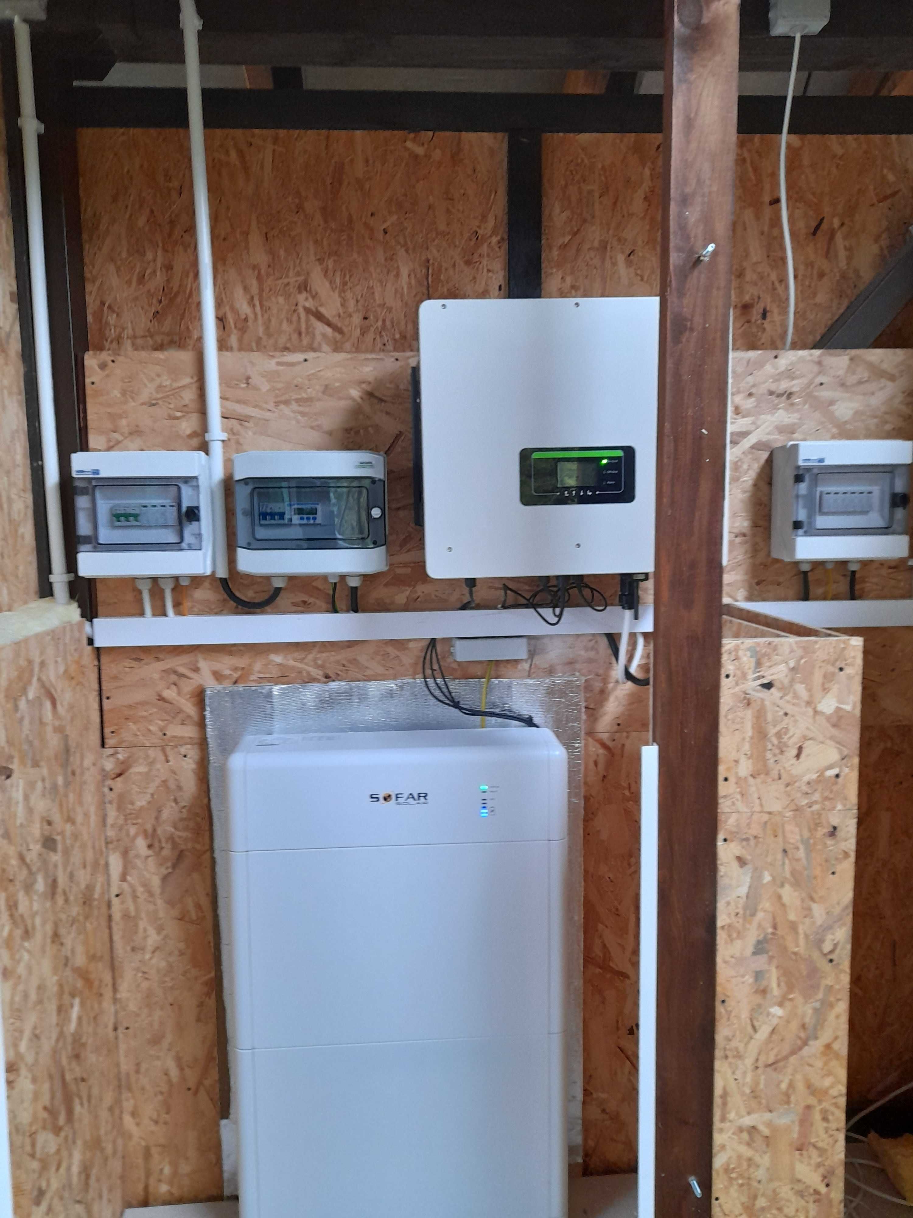 Instalacja fotowoltaiczna 10kW z magazynem energii Sofar 5kWh, montaż