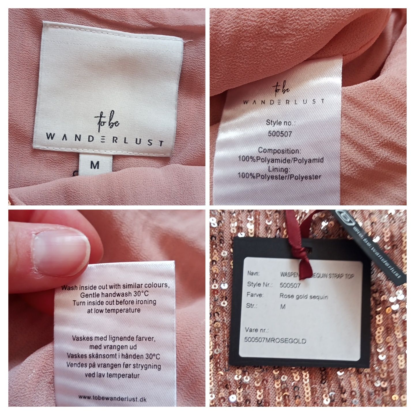 Cekinowy top na ramiączkach To Be Wanderlust