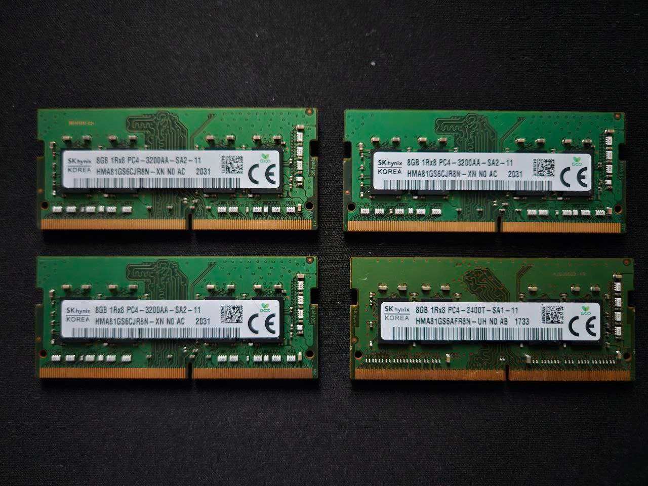 Оперативна память DDR4 SODIMM 8GB SK Hynix 3200mhz 2400mhz