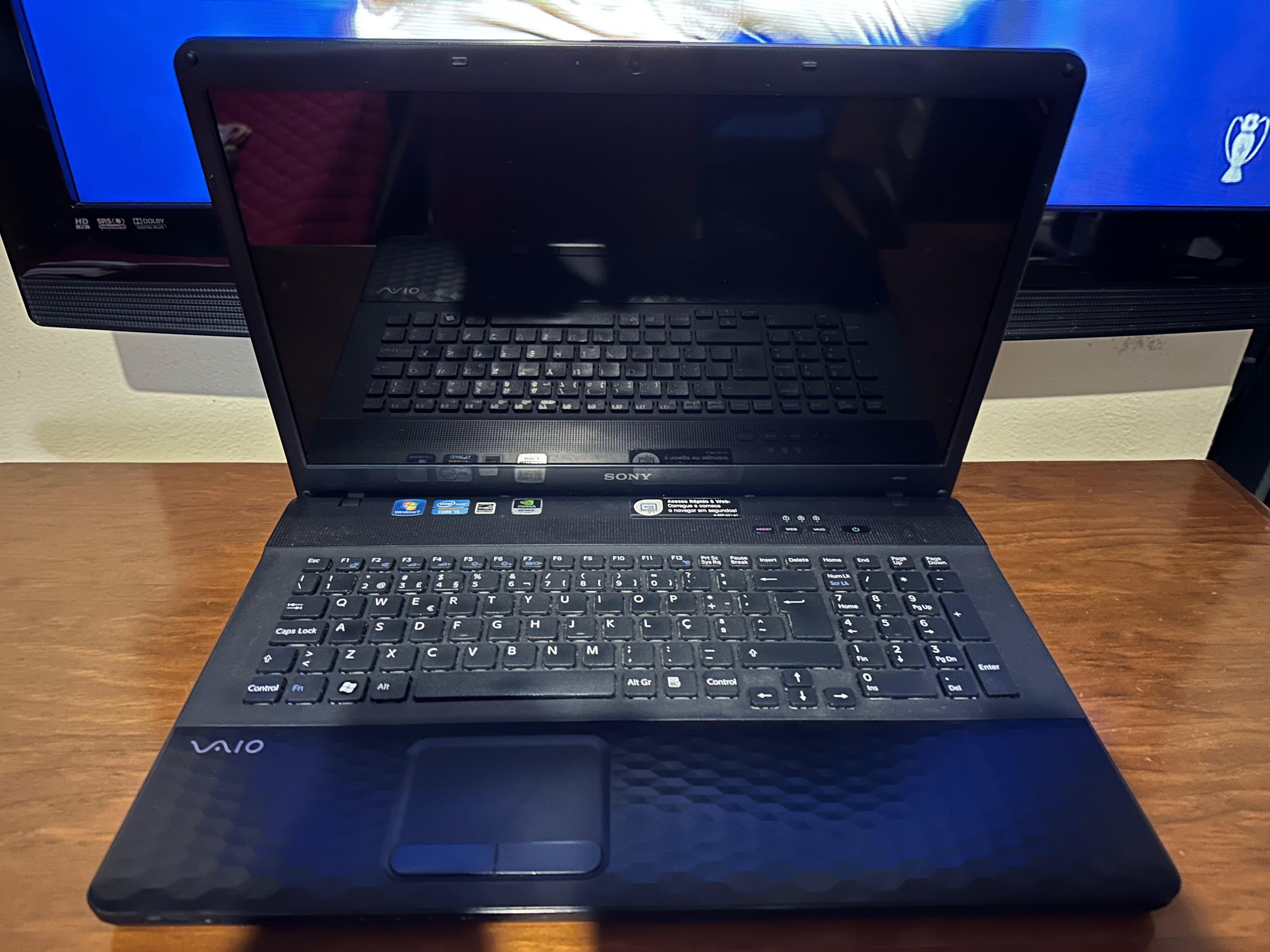 Portátil Sony vaio 17 não liga