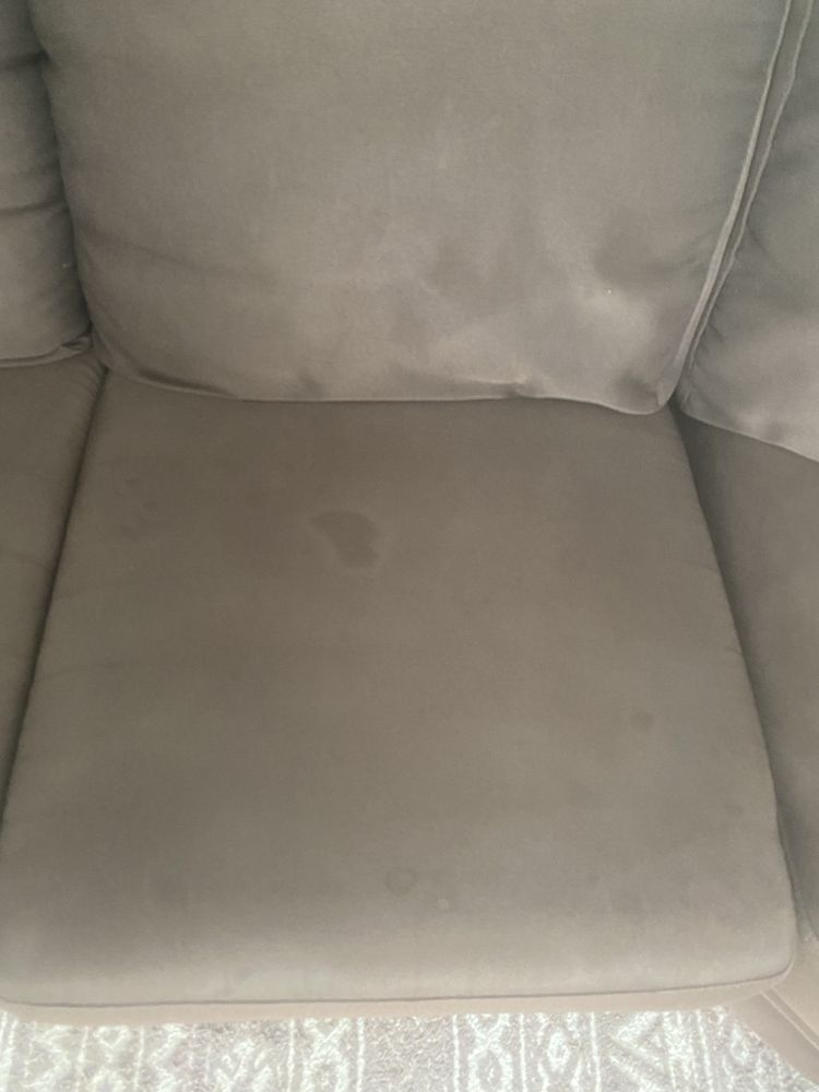 Sofà de canto tecido castanho