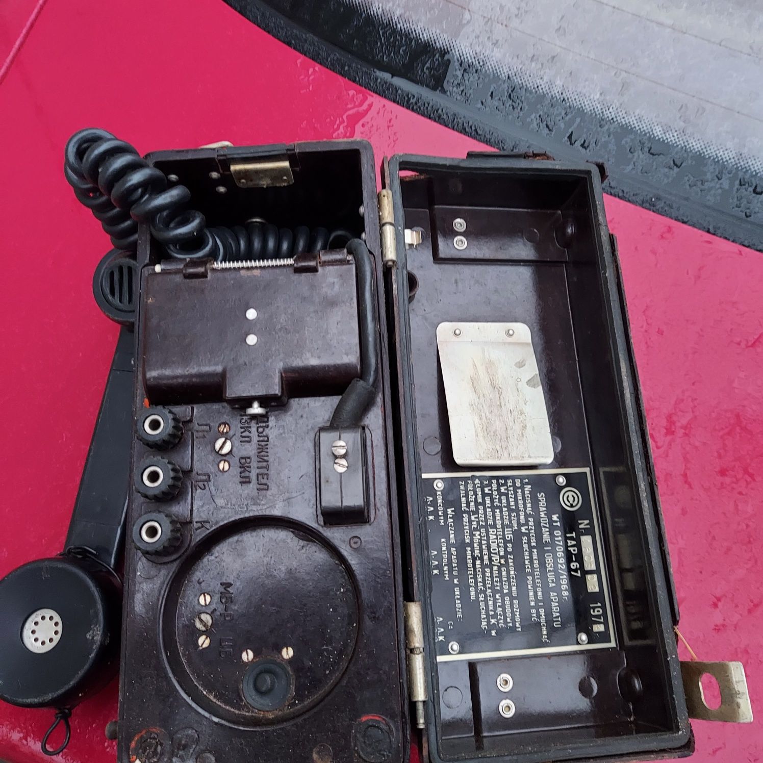 Wojskowy telefon polowy PRL 1968r. radio stacja
