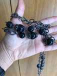 Fio Preto e prateado, comprido