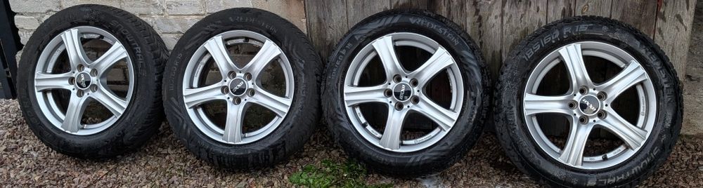 4x Koła Alu 5x100 6Jx15 Opony 185/60 Zima
