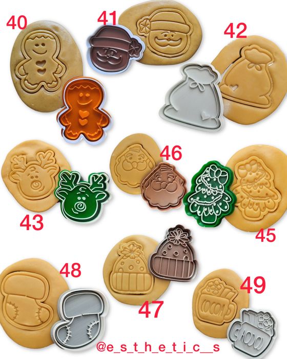 Форма Вырубка Оттиск Для Печенья Пряников Мастики Рождественский Набор