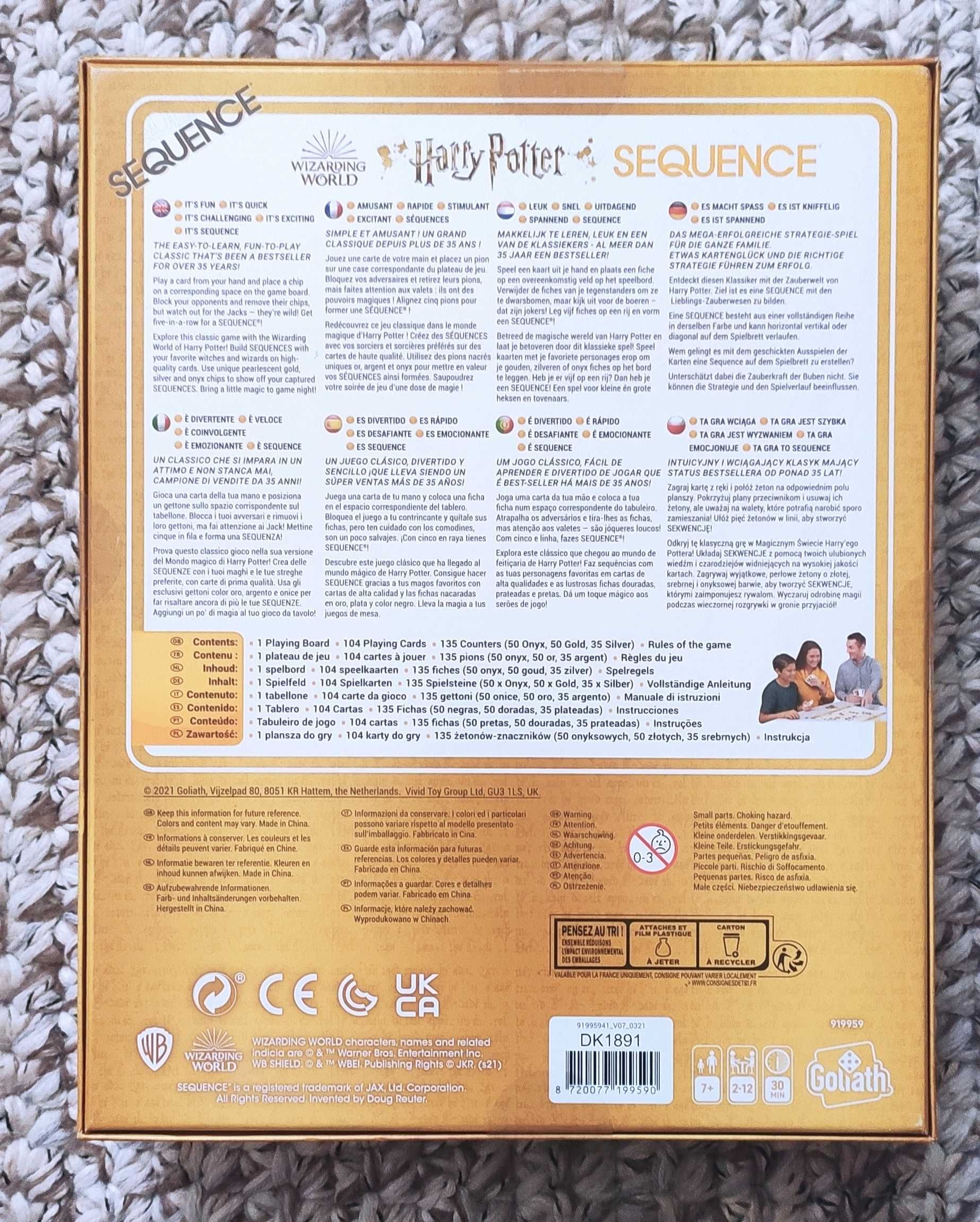 Nowa gra planszowa Sequence Harry Potter