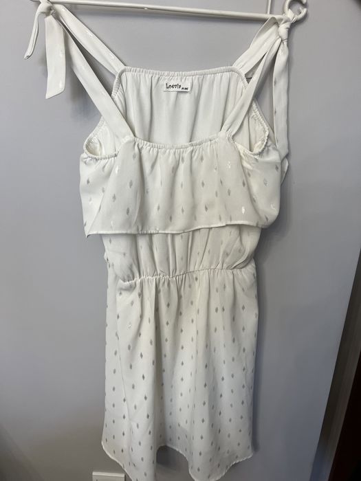 Sukienka biało srebrna