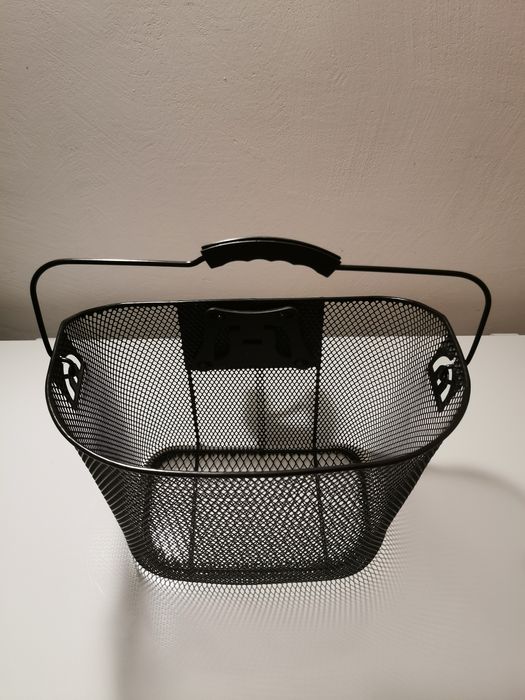 Metalowy duży kosz koszyk rowerowy na kierownicę NA CLICK UCHWYT