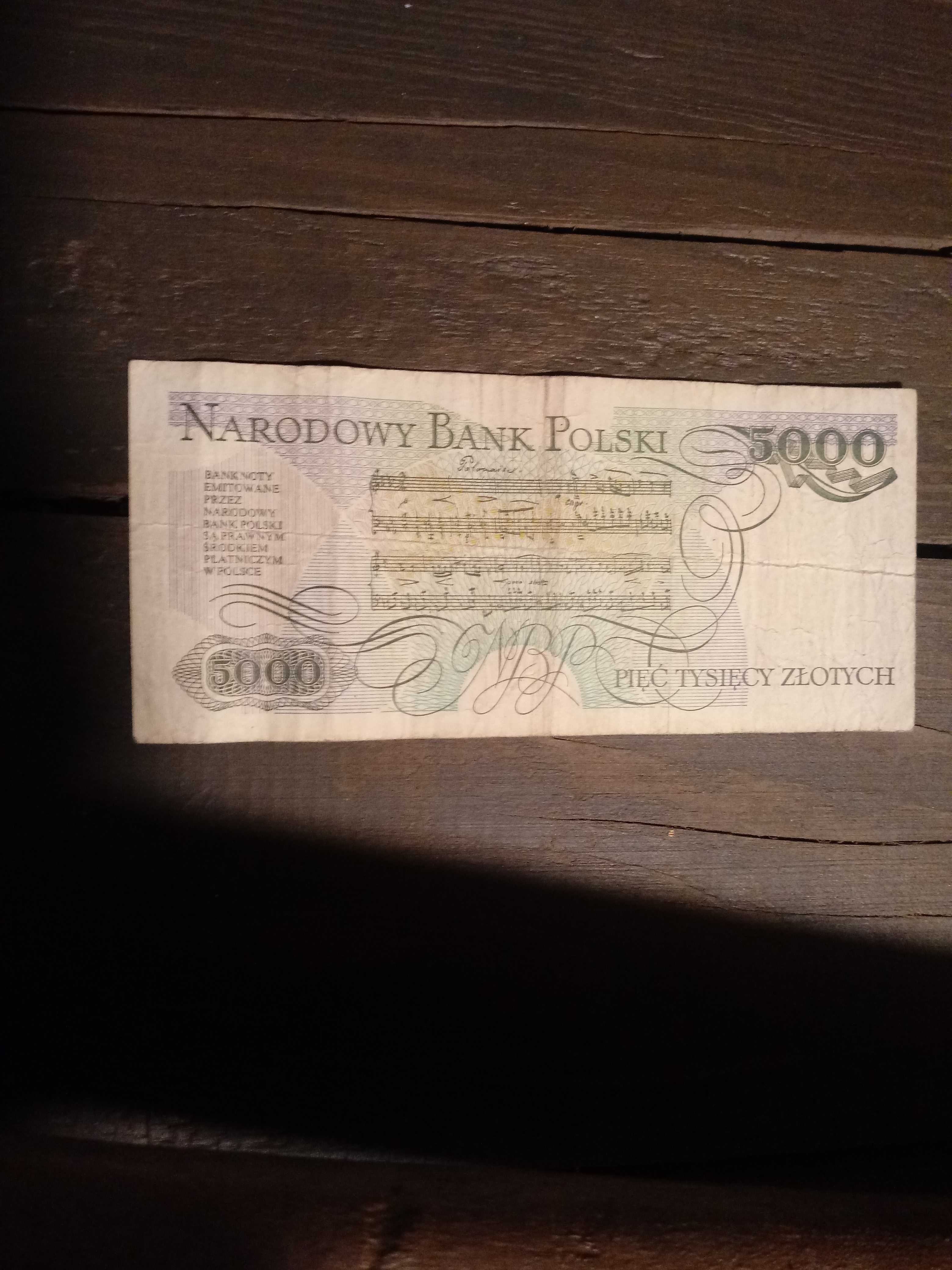Banknot 5000 złotych