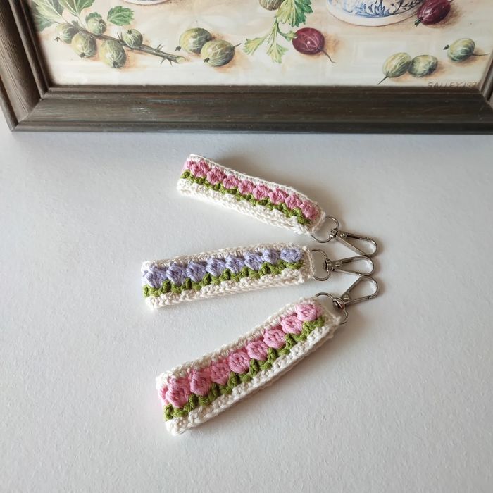 Porta chaves crochê tulipa