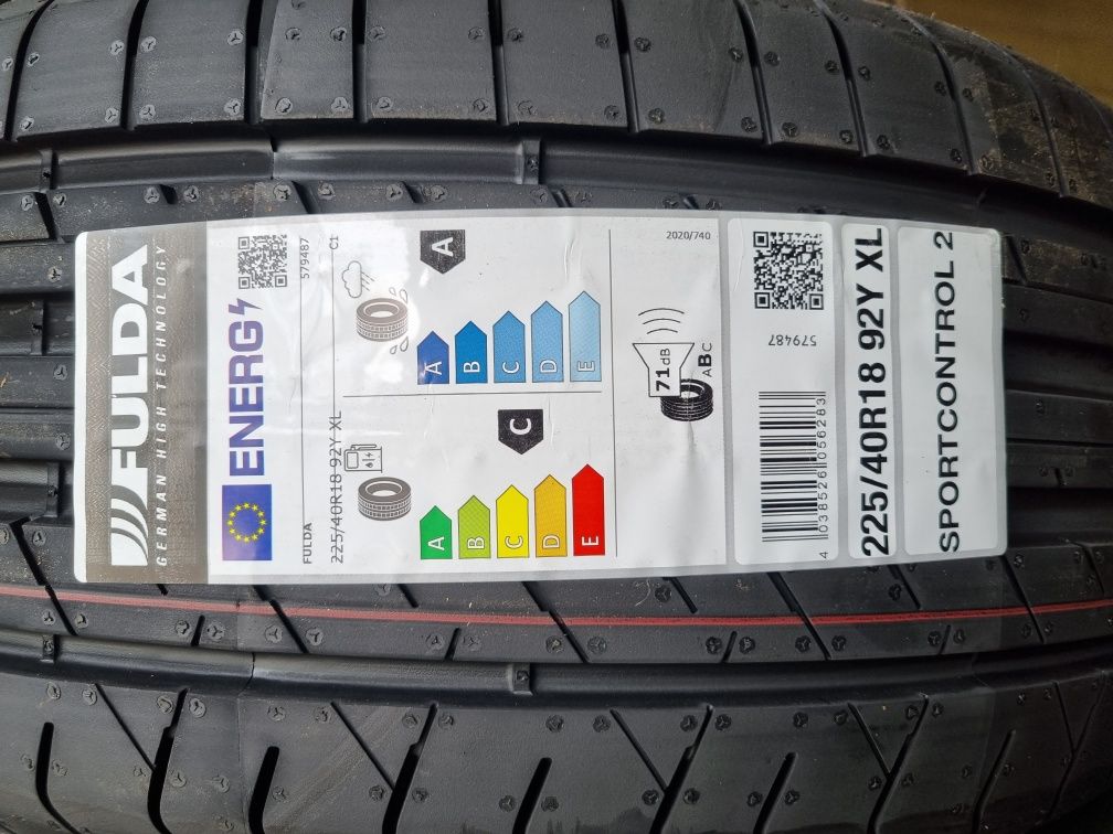 Nowe opony 225/40r18 Fulda sportcontrol 2 2024r