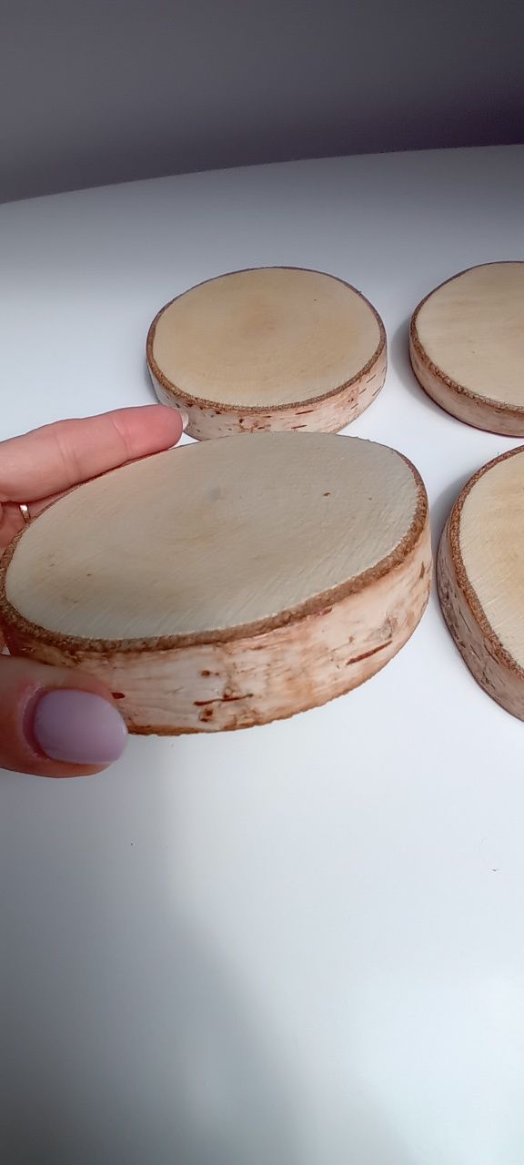 Podstawek pod kubek plaster drewna 4 szt