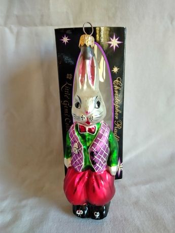 Ozdoba bombka Vintage Christopher Radko Billy Bunny Rabbit Purple