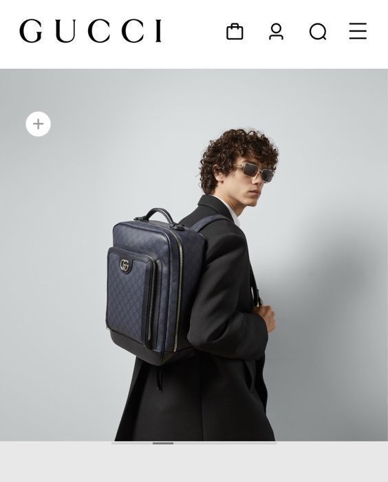 Рюкзак мужской синий Louis Vuitton GCC унисекс портфель ранец кожаный