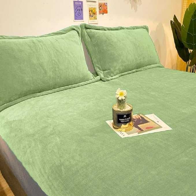 Luofanfei Fleece Prześcieradło z dopasowaną gumką 200x200