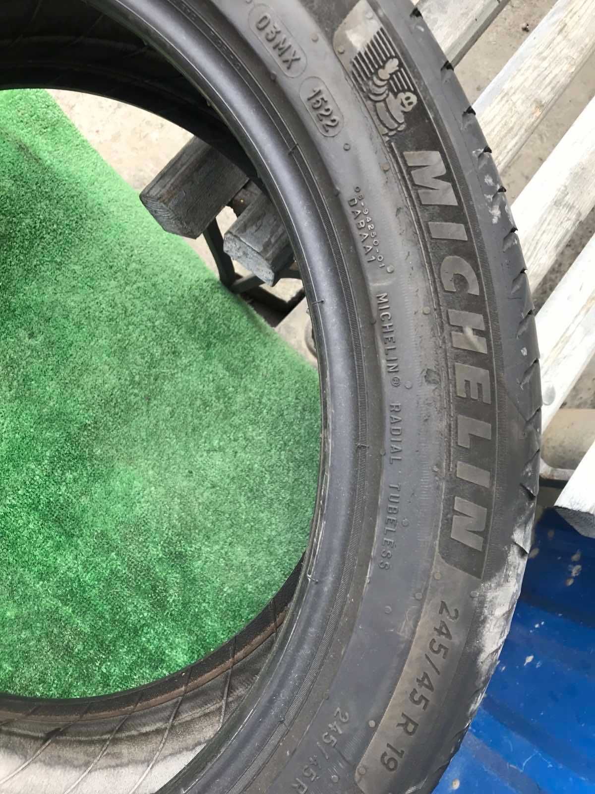 Шини Michelin 245/45r19 1 шт розпаровка склад б/у оригінал