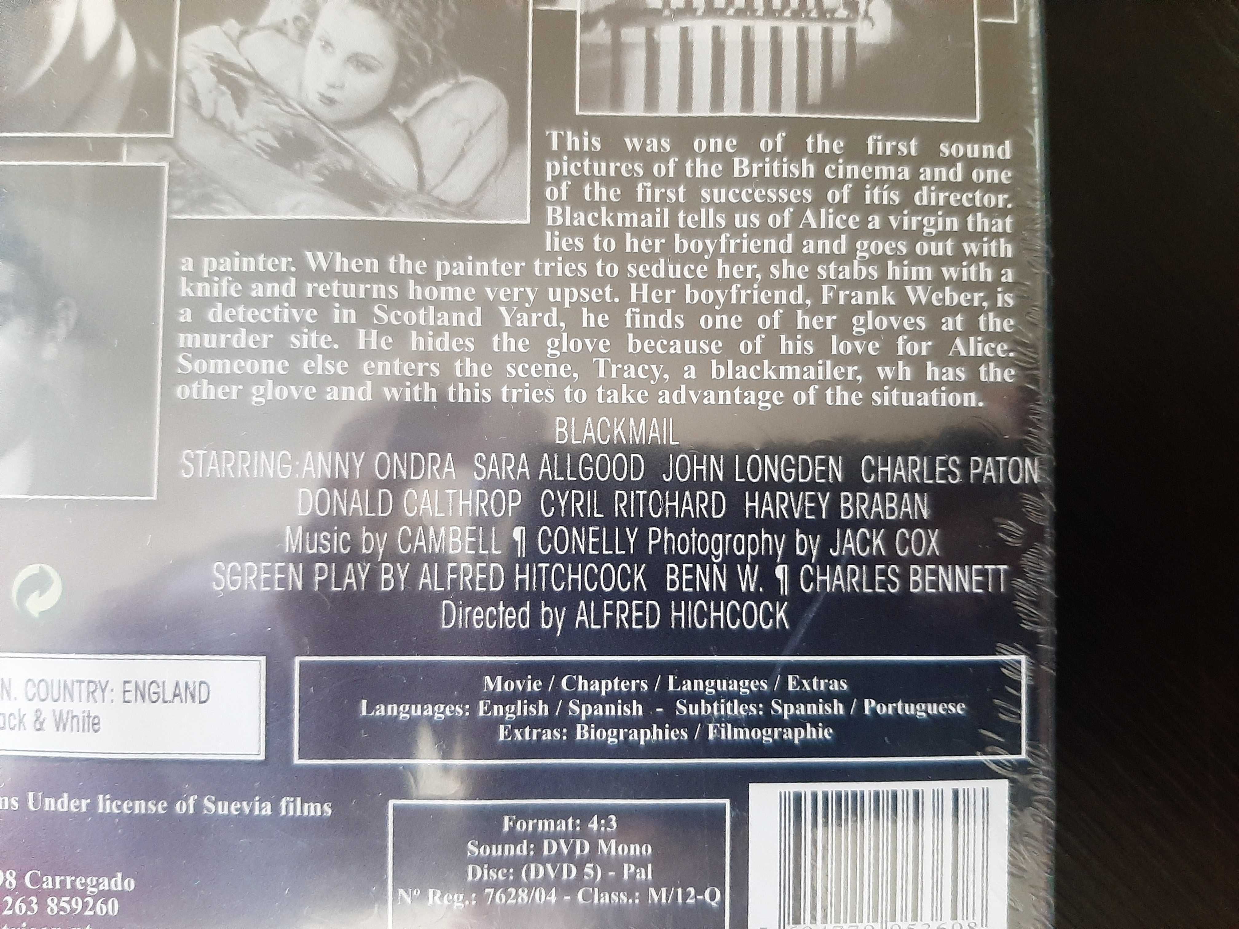 Alfred Hitchcock – Blackmail – NOVO – SELADO - Legendas PT