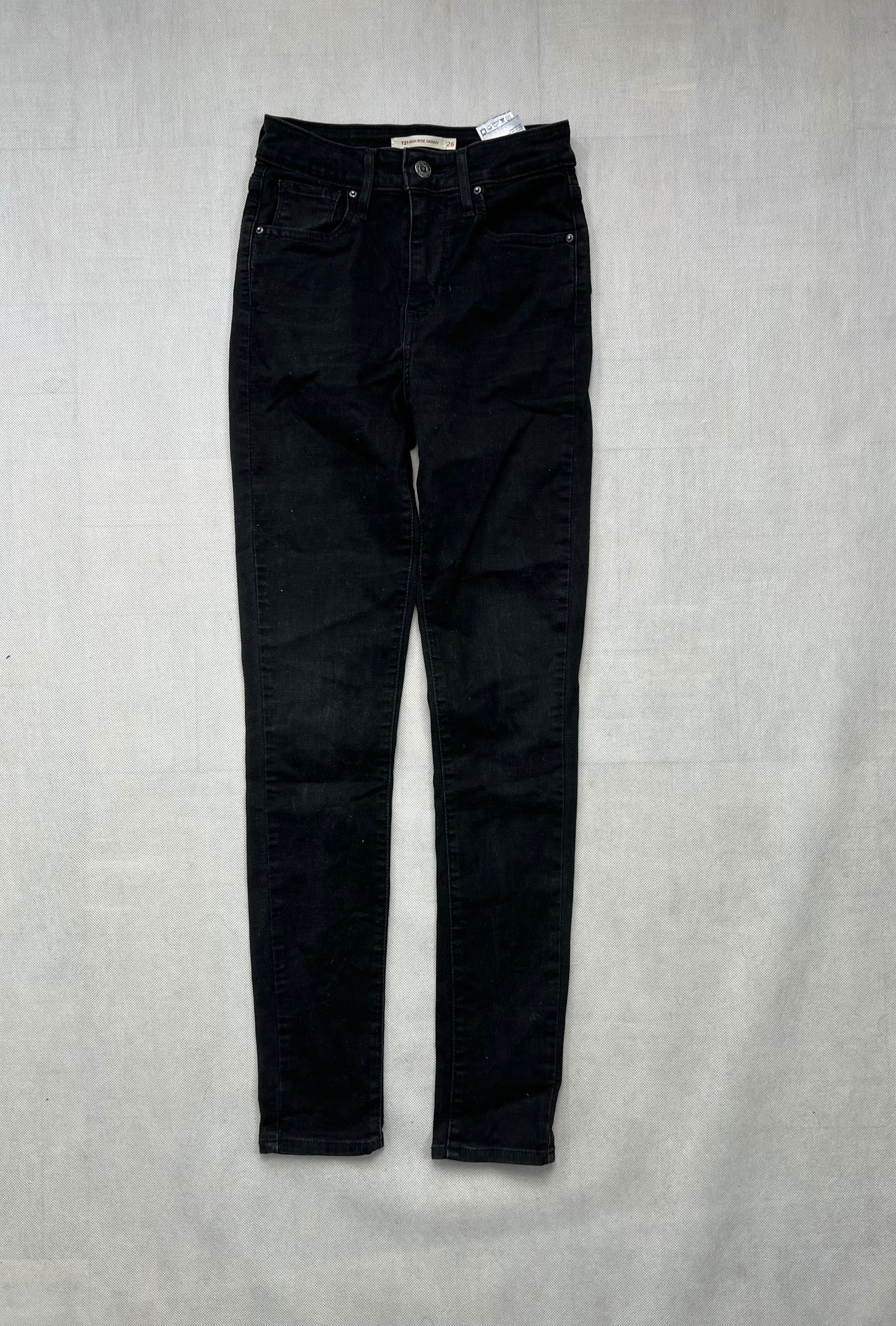 Spodnie Levi’s 721 High Rise Skinny Jeans Black Tab Damskie