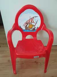 fotelik krzesełko plastikowe z piratem