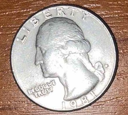 Продам монету Liberty Quarter Dollar,1981 року