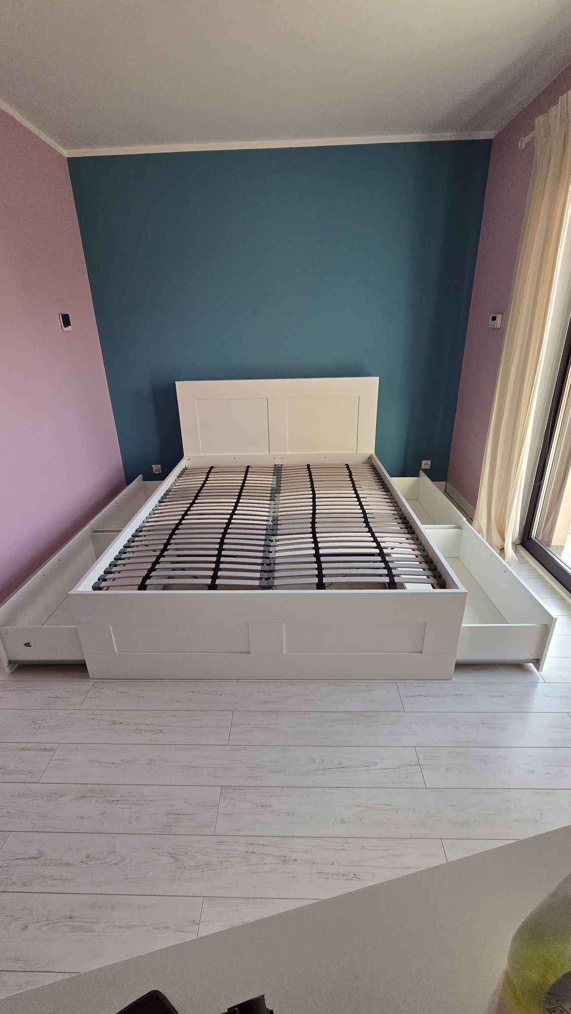 Rama łóżka  sypialniane 160×200 BRIMNES Ikea. Możliwy transport.