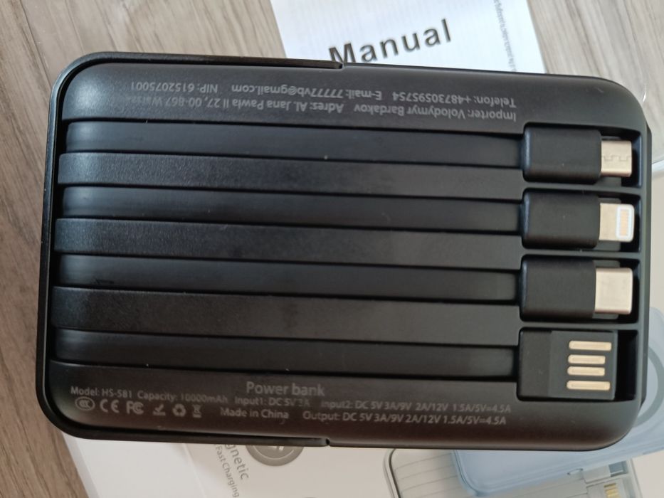 Powerbank Magsafe Magnetyczny Bezprzewodowy 10000mAh