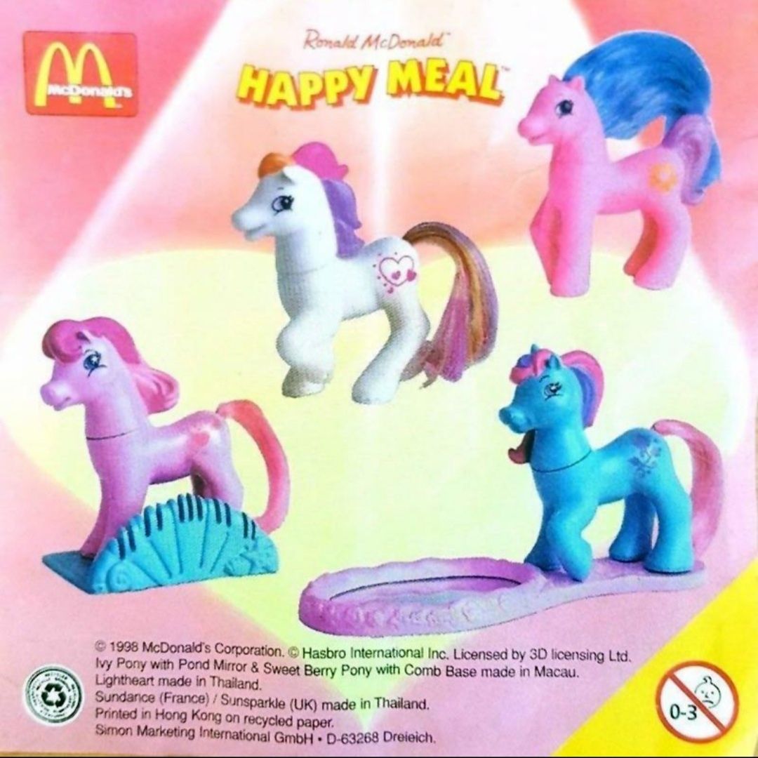 4x Kucyki Mc Donald's 1998 My Little Pony G2 Ivy Light Heart McDonald
