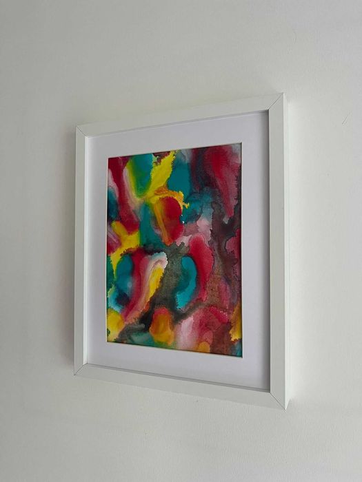 Pintura abstrata em acrílico