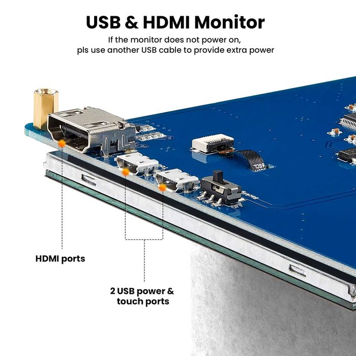 Монітор сенсорний портативний 7" IPS [1024 x 600p]