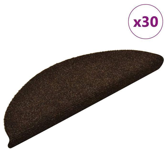 Vidaxl Maty Na Schody Samoprzylepne 30 Szt. Ciemny Brąz 56X17X3 Cm
