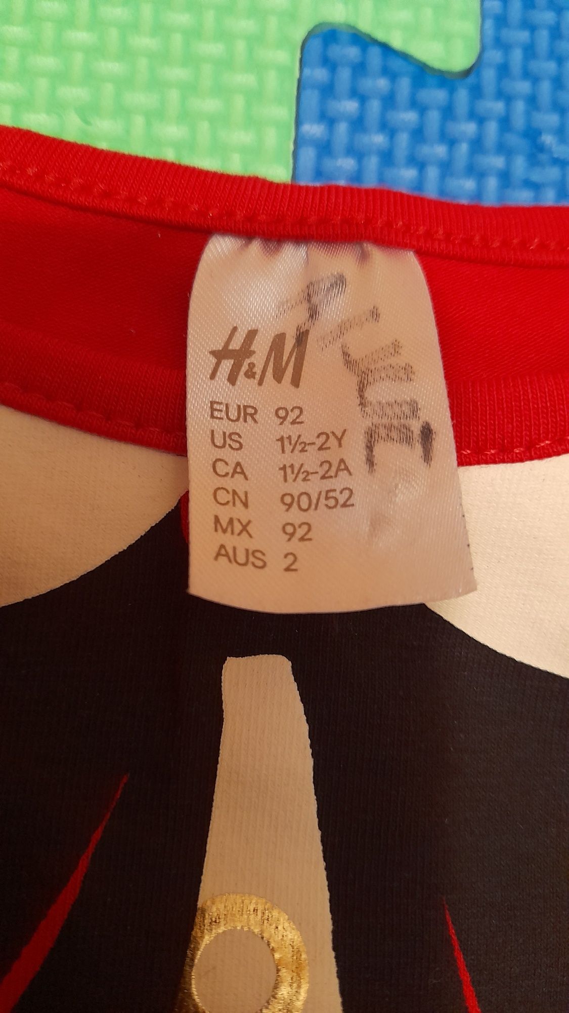 Bluzka świąteczna, Mikołaj, elf, święta, h&m rozm. 92