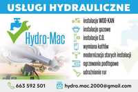 Usługi hydrauliczne /pogotowie hydrauliczne