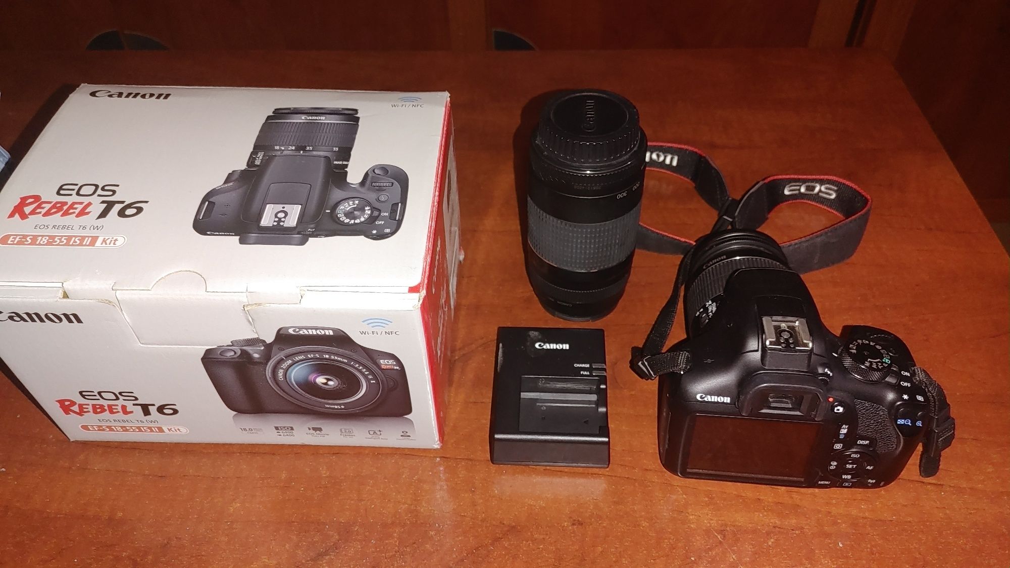 Canon Rebel T6 (1300D) zestaw 2 obiektywy