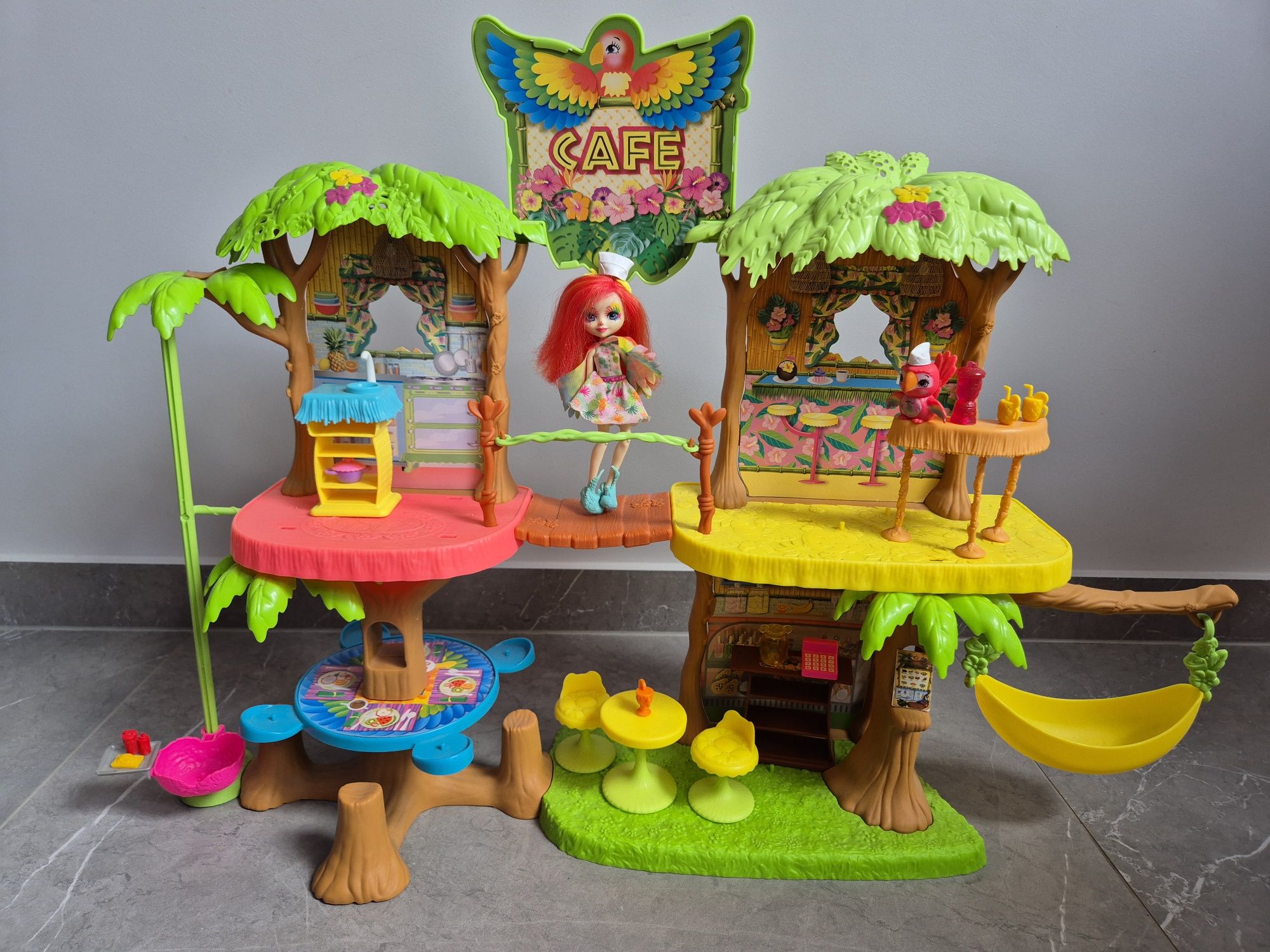 Duzy DOMEK ENCHANTIMALS Tropical cafe +Dodatki