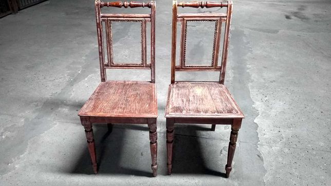 Dwa krzesła drewniane stylowe przedwojenne | do renowacji | Warszawa