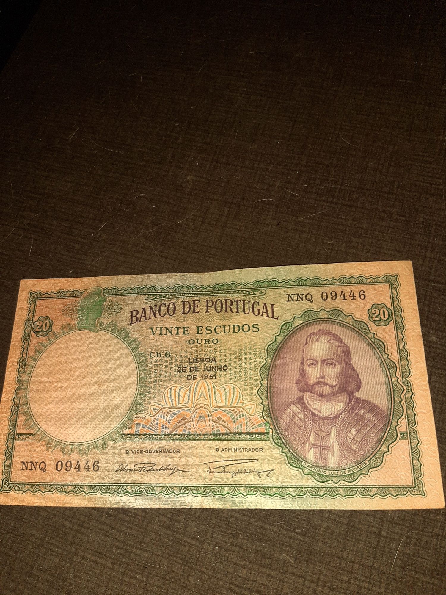 Notas de 20 Escudos Ano 1951 São 32