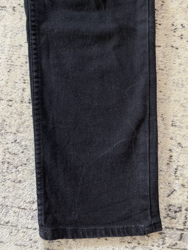 Xs czarne spodnie jeansowe proste petite wysoki stan h&m xs jeansy