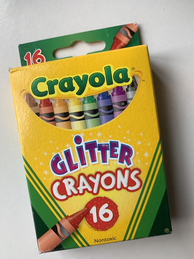 Блестящие восковые мелки Crayola Glitter Crayons 16