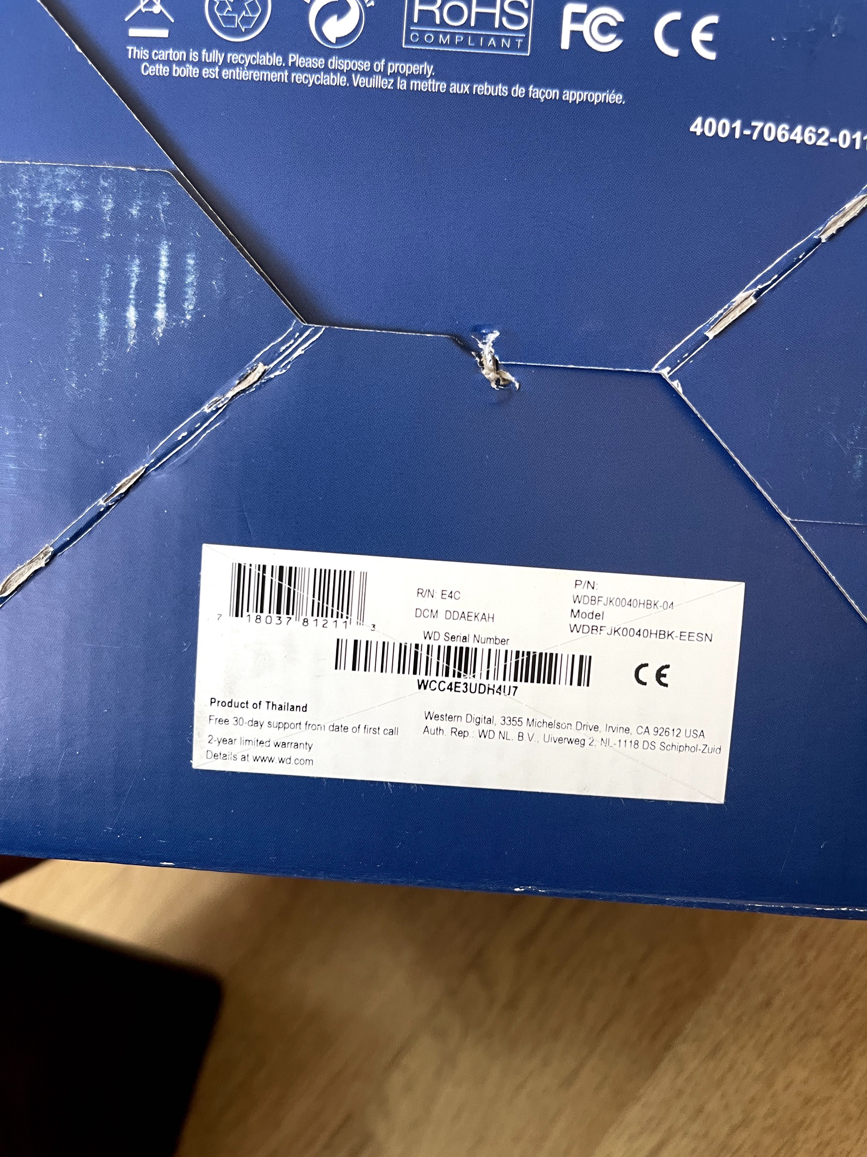 Зовнішній жорсткий диск 4TB Western Digital