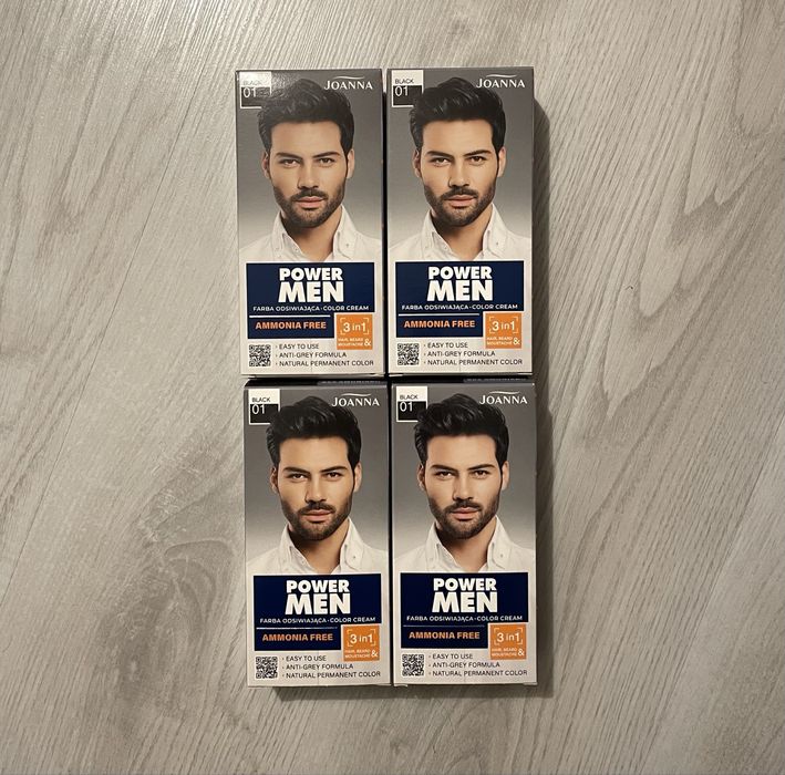 Farba do włosów meska joanna power men czarna