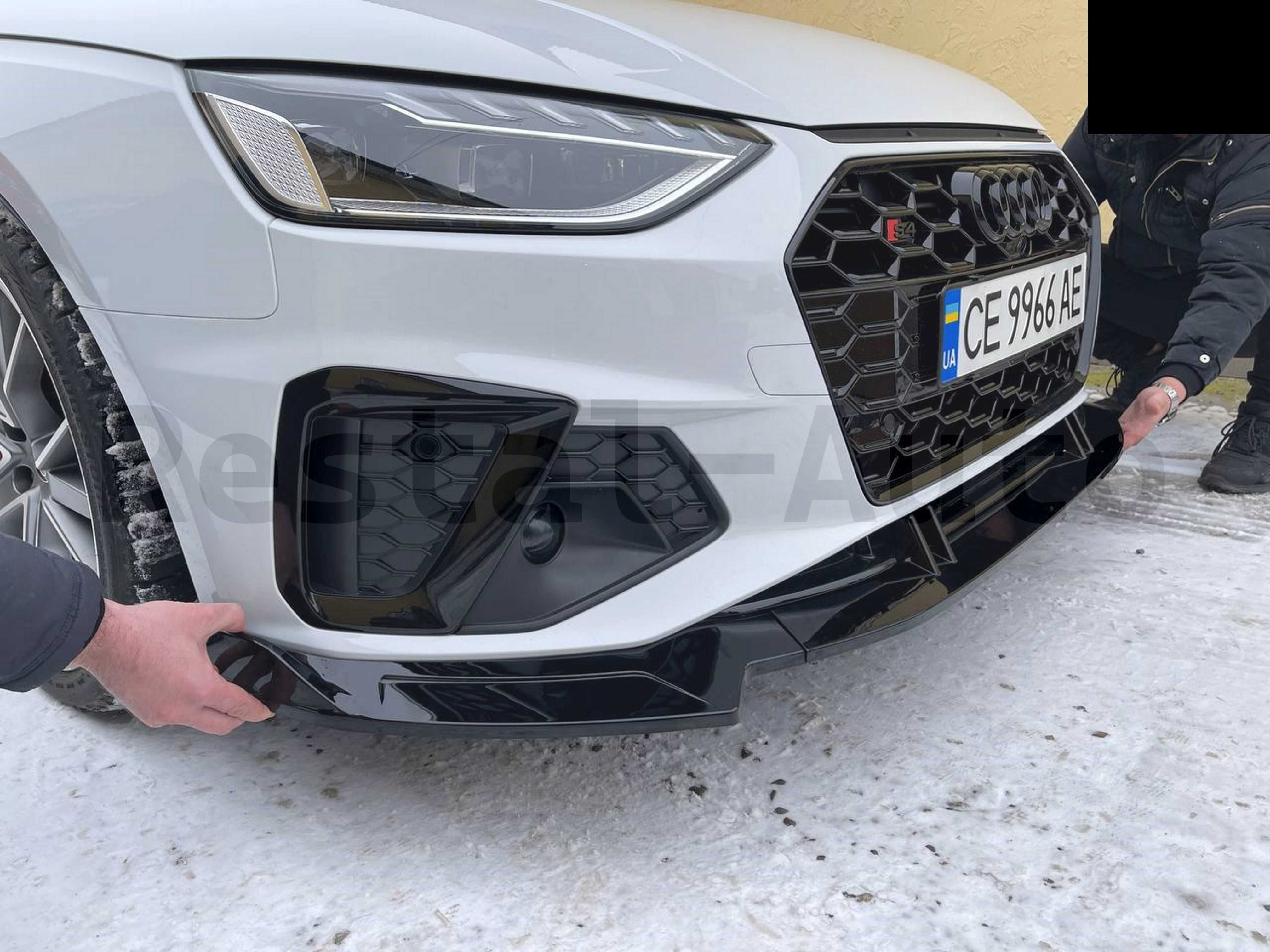 губа на audi a4 b9 lci S4 B9 2020+ Юбка переднего бампера Ауди а4