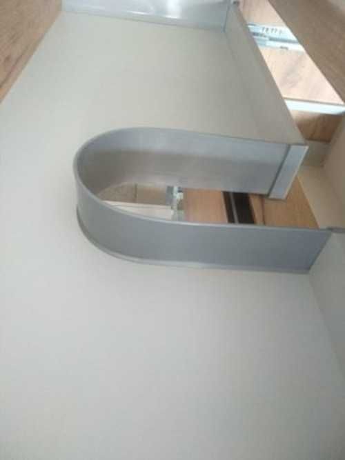 Szafka pod umywalkę 120 cm - drewniany blat - meble łazienkowe