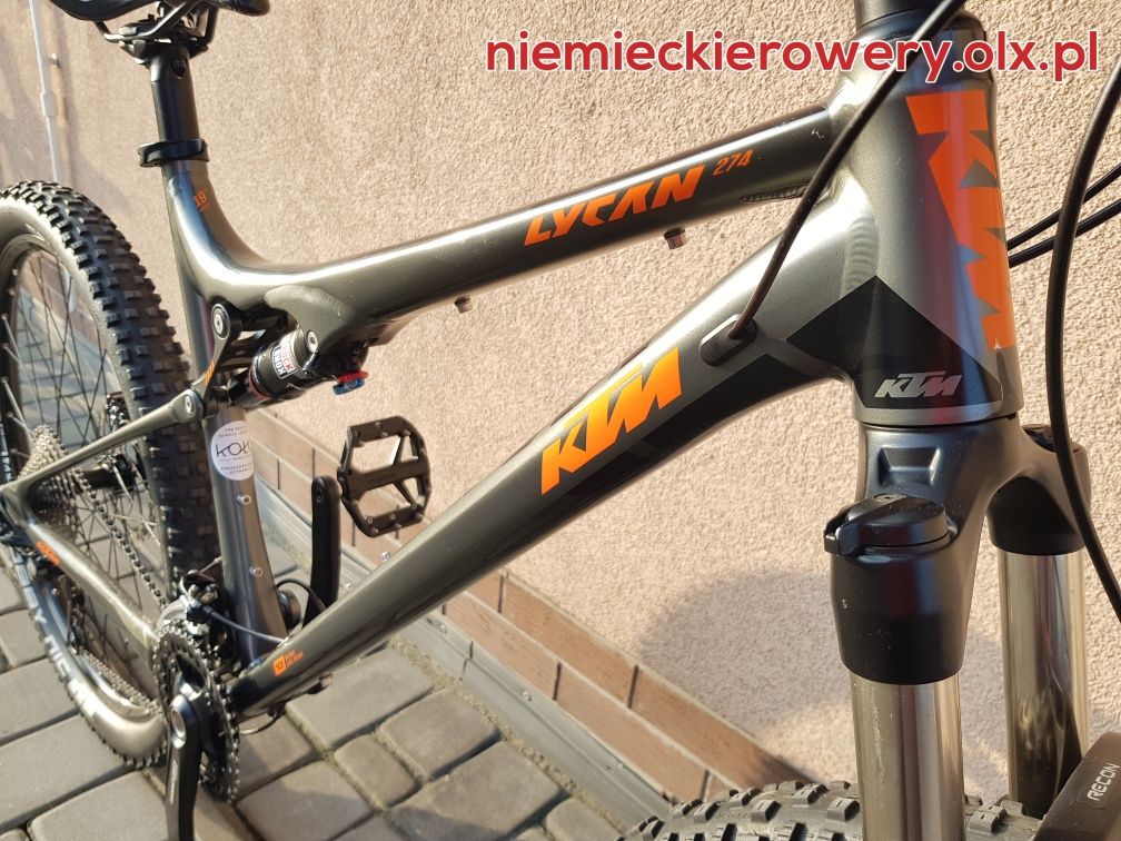 Rower górski full MTB KTM LYCAN koła 27,5 DEORE aluminium rock shox