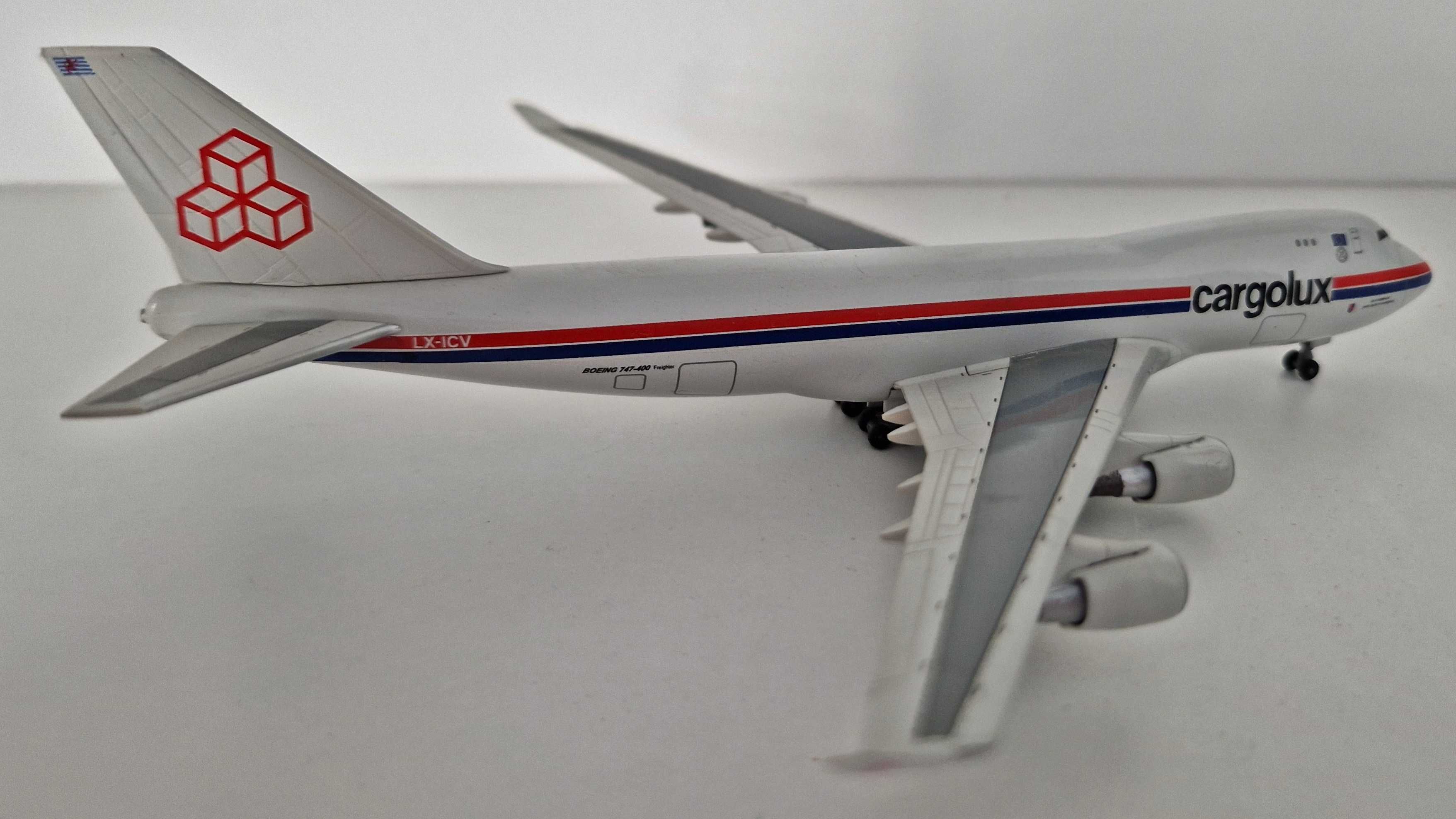 Boeing B747-400F Cargolux LX-ICV – model samolot metalowy skala 1:400