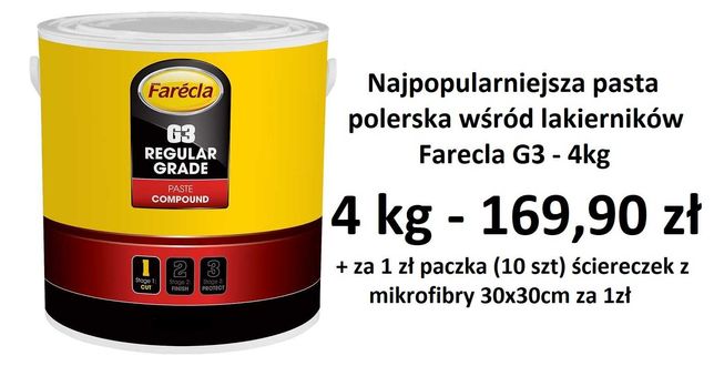 Farecla G3 4kg + 4 szt mikrofibry