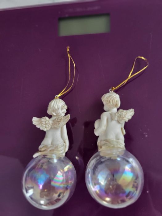 Bombki ozdoby na choinkę aniołki anioł szklany