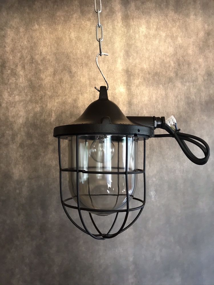 Lampa przemyslowa LoFt Industrialna wisząca czarny mat